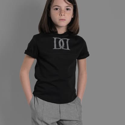 T-shirt "Napoli" Monogramma DD Nera