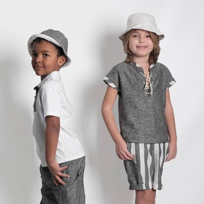 Pantalone "Vietri" Righe Bianco/Grigio