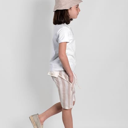Pantaloncini "Positano" Righe sabbia