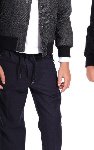 Pantalone jogger blu navy con coulisse per bambino DODÒ welldone