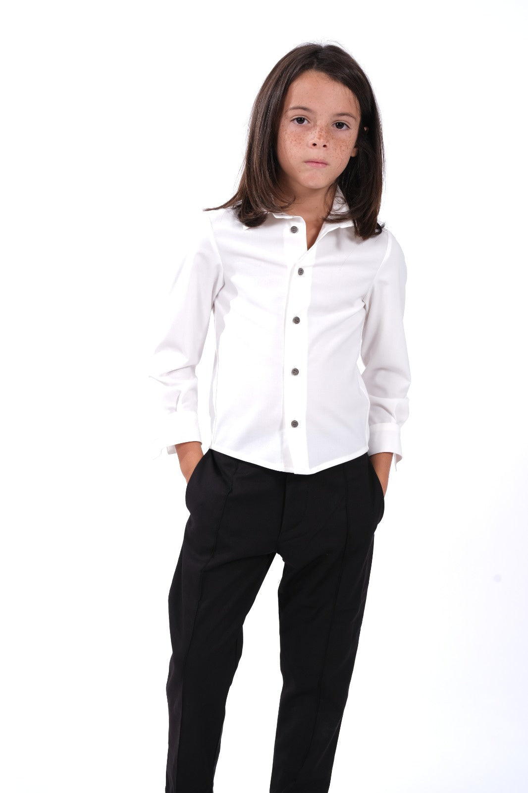 Camicia bianca classica con colletto button-down per bambino DODÒ welldone