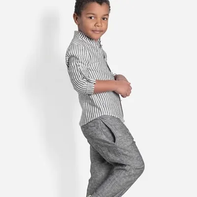 Camicia "Amalfi" Righe Bianco/Grigio