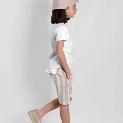 Pantaloncini "Positano" Righe sabbia