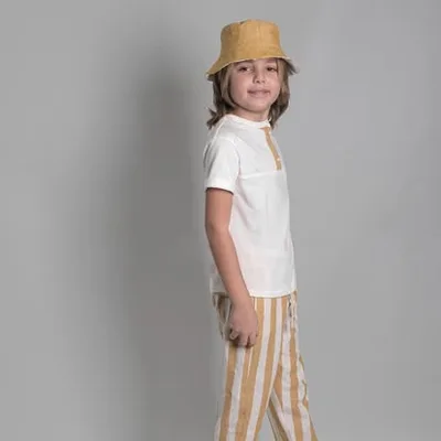 Pantaloncini "Sorrento" Righe Bianco/Mostarda