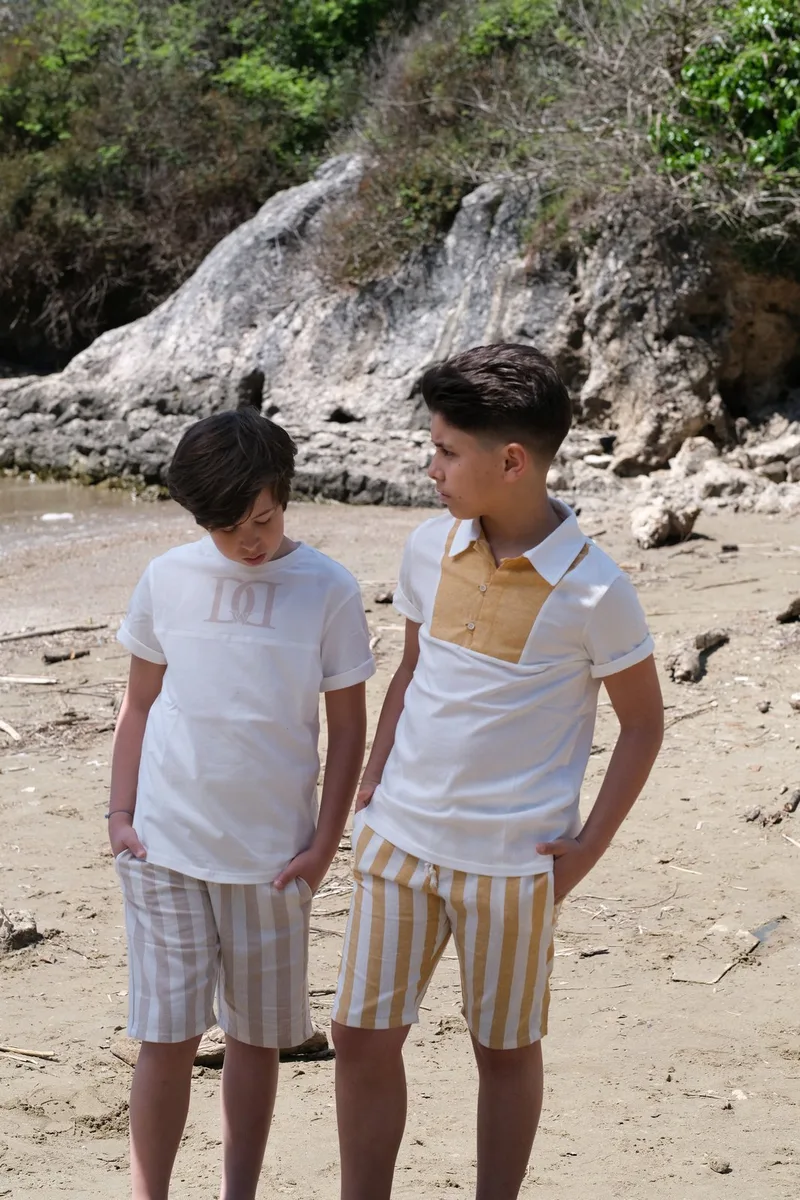 T-shirt "Procida" Monogramma Oro